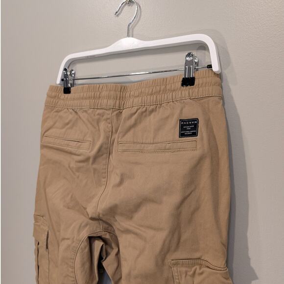 PacSun Cargo Jogger Pants Elastic Waist Drawstring Pockets Utility - Size M - Picture 4 of 12